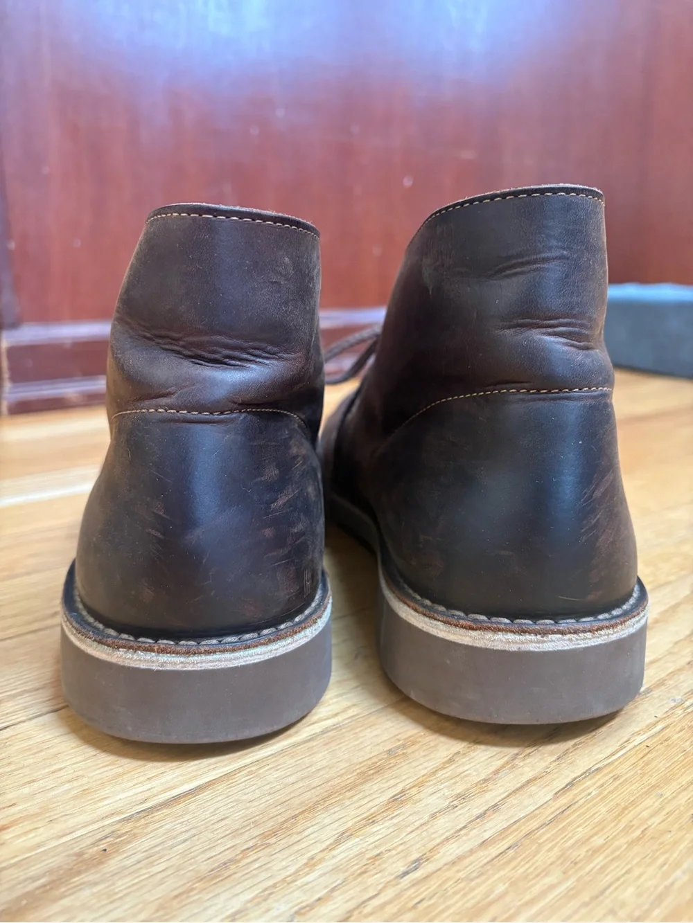 Men's Brown Leather Chukka Boots - Classic Casual Lace-Up